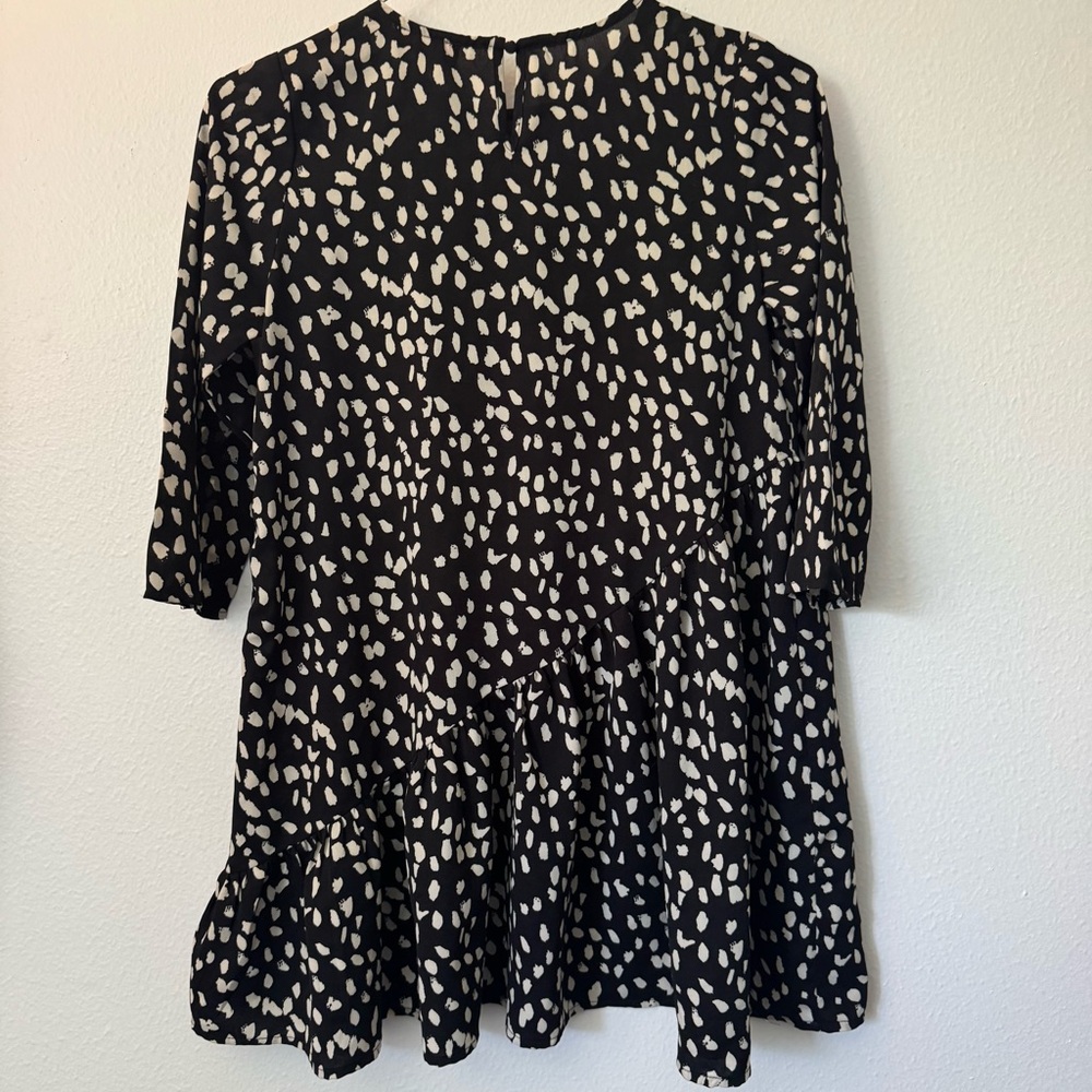GB Girls XL Black & White Polka Dot Tiered Ruffle Dress $15 - Picture 5 of 7